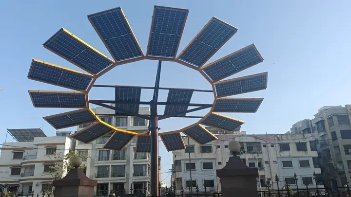 Solar Tree seen from below against the sky